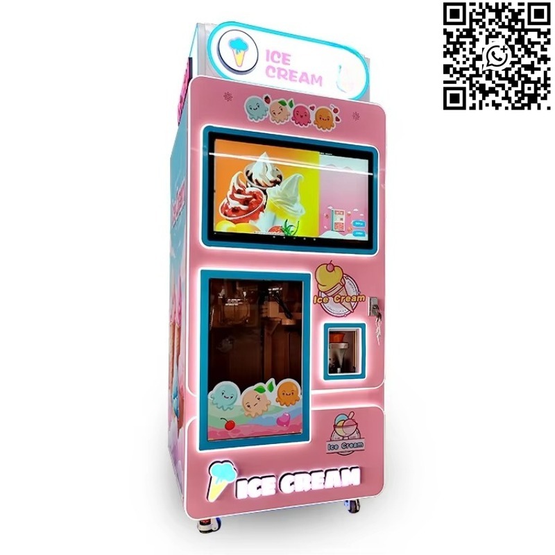 Vending Machine Qr Code - Özelleştirilebilir Self Servis Robot Dondurma Otomatı