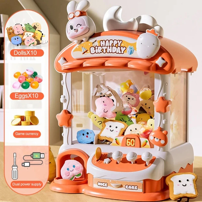 Coin Pusher Machine - Karikatür Pençe Oyun Makinesi Tavşan Otomatik