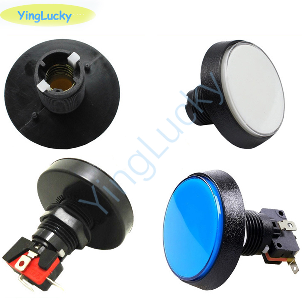 Coin Pusher Machine - 10 adet Arcade düğmesi 60MM LED