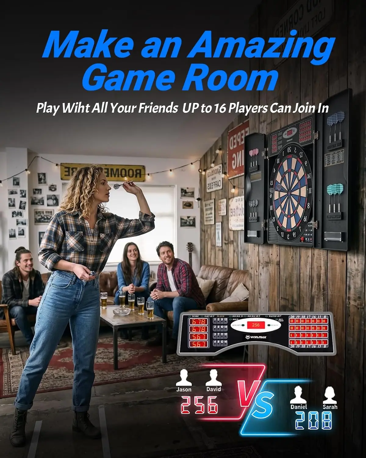 Yetişkinler için Elektronik Da - Electronic Dartboard Cabinet incelemesi ve fiyatı