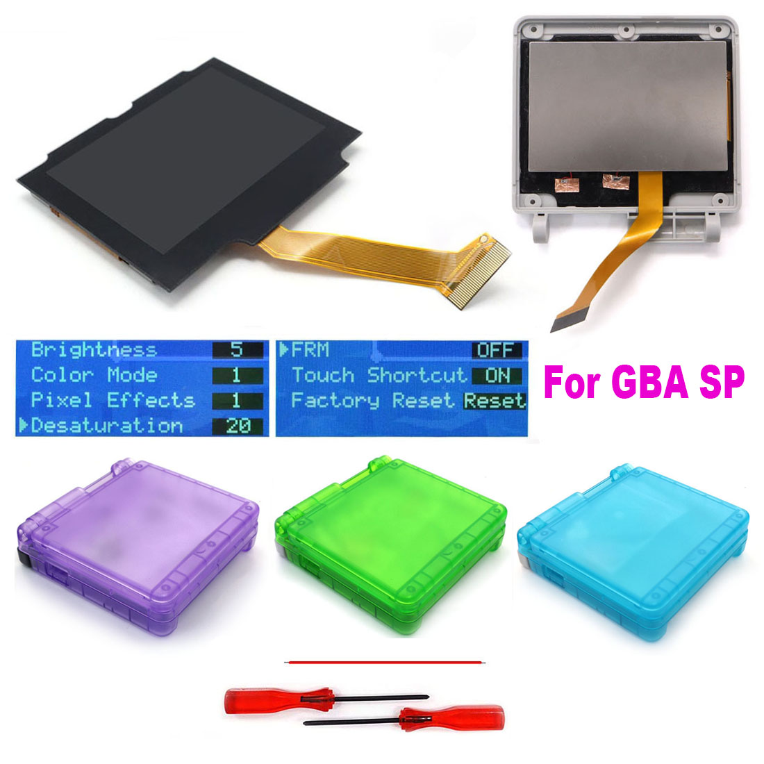 GBA SP IPS V5 Ekran İçin HISPE - Lcd Screen Arcade incelemesi ve fiyatı